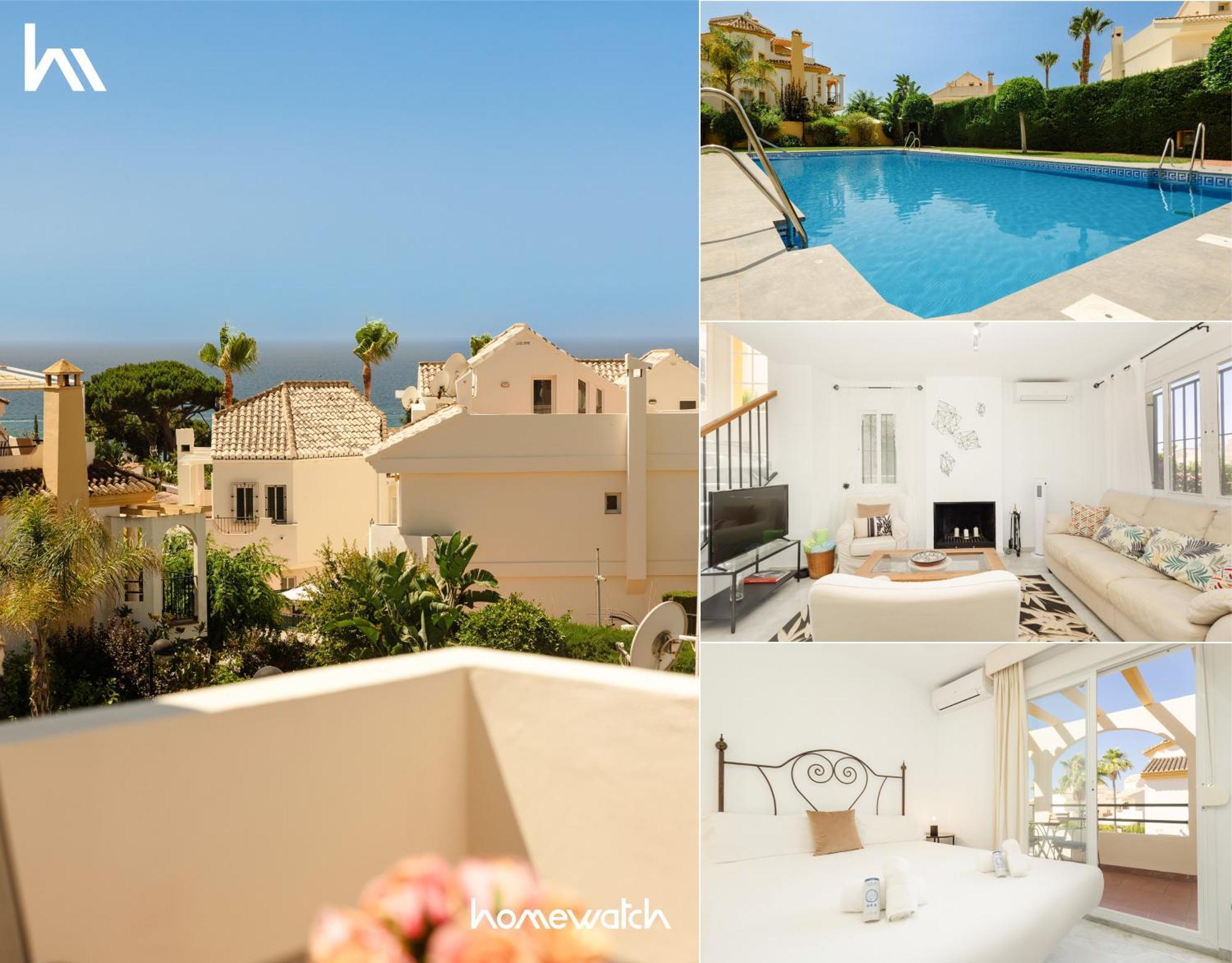 Beautiful Townhouse Walking Distance To The Beach In Costabella, Марбелья Экстерьер фото